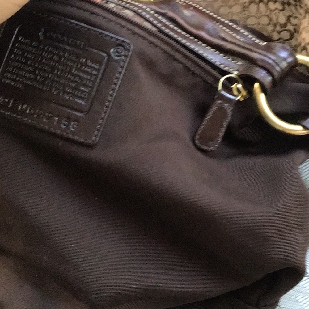 Coach Signature Canvas Hobo Bag in Brown and Tan - Picture 5 of 7